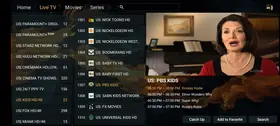IPTV EPG gids schermafbeelding